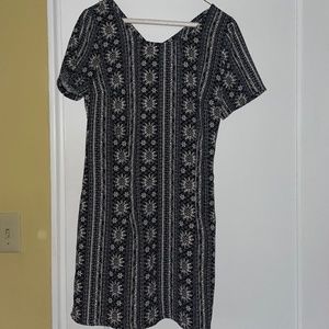 Straight Line Patterned Dress